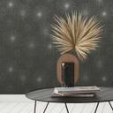 Papel pintado estampado círculos negro no tejido diseño papel pintado moderno para dormitorio