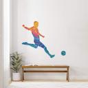 Wallsticker Fodboldspiller med farvegradient