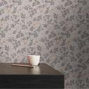 blomstertapet med blomster gråbrun - moderne tapet med blomstermønster - non-woven tapet floral