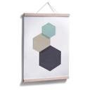 Plakat - Nouveauprints - Hexagons Aqua