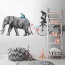 AnimalQueue i hvidgrå - non-woven tapet Designwalls 2 - 2,55 x 3,5 m