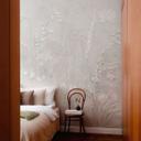 Bloemen Fotobehang - planten in wit in een modern ontwerp - Ms Tiff