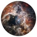 Vinilo decorativo de pared Telescopio James Webb - Nebulosa de la Tarántula - Redondo
