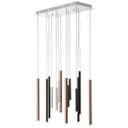 Pendelleuchte Eddy, braun, 180 x 70 cm, Metall Pendelleuchte