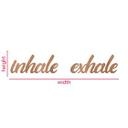 Decoración de madera letras 3D inhale exhale - caoba