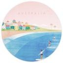 Tapet cirkel Surfing på Australiens kyst - Rivers - vliesetapet/selvklæbende non-woven tapet