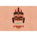 Fotomural Paredes de Patel 3 Overseas 1 naranja, marrón, beige, negro