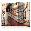 Skærm som rumdeler - Egyptisk motiv , 5-delt - 225x172 cm
