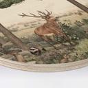 Cuadro de madera Kikki Belle - Animales autóctonos en el bosque - Redondo