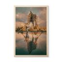 Cuadro de madera reflejo de una jirafa en la naturaleza - Amtmann