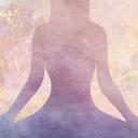 Lotusstilling - Meditation i gyldent lys | Fototapet til yoga - Manovski