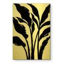 Geborsteld Alu-Dibond met goud-, zilver- & kopereffect - Botanische penseelkunst - Bruzual