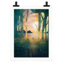 Póster Bosque mágico al atardecer - SpaceFrog Designs