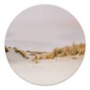 Tableau sur alu-Dibond rond Zwart - Paysage de dunes à Ameland