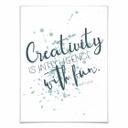 Póster Creatividad es inteligencia con diversión