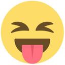 Muursticker Emoji Tong