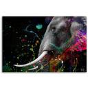 Canvasbillede, afrikansk elefant abstrakt