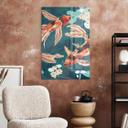 Glasbillede - To koi i en dam - SpaceFrog Designs