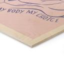 Cuadro de madera Body Positivity - Line Art Floral