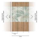 tropisk bladmønster med træpaneler non-woven tapet naturdesign tapet