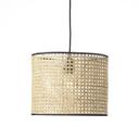 Pendelleuchte Toni, beige, 174 x 30 cm, Rattan Pendellampe, dimmbar
