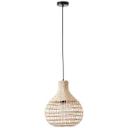 Pendelleuchte Olivia, braun, 120 x 32,5 cm, Rattan Pendelleuchte