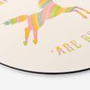 Vægcirkel Bodart - Unicorns are Real – print på aluminium (Alu-Dibond)