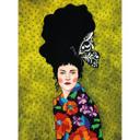 Fotomural Mujer con mariposa en el pelo - Hülya