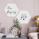 Hexagone - alu-Dibond All of me loves all of you (2 parties)