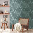 Papel pintado geométrico verde Muestra gráfica de papel pintado no tejido para sala de estar, cocina