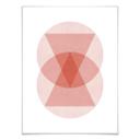 Plakat - Nouveauprints - Circles and triangles Pink