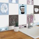 Azulejos Adhesivos Loske - Coffee Time - set de 12