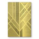 Geborsteld Alu-Dibond met goud-, zilver- & kopereffect - Art deco gouden geometrie - Fredriksson