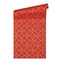 rødguld blankt tapet - geometrisk non-woven tapet