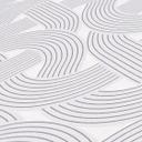 Papel pintado no tejido de estilo art déco blanco plateado - papel pintado gráfico con motivo de líneas