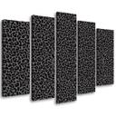 5 stykke lærredsprint, Leopard Leopard Pels Patches Mønster