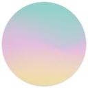 Tapet cirkel Farverig pastelfarvet himmel - vliesetapet/selvklæbende non-woven tapet