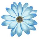 Sticker mural Marguerite - Bleu