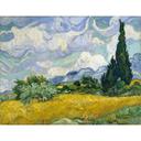 Fototapet Van Gogh - Hvedemark med cypresser