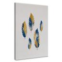 Lienzo Orara Studio - Hojas Azul y Amarillo