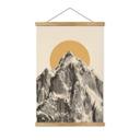 Póster de tela sol detrás de montaña - Bodart