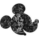 Selvklæbende tapet - Mickey Head Illustration - 125 x 125 cm