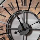 Metall Wanduhr XL im Vintage-Look mit römischen Ziffern aus Metall | geräuschlos | Ø50cm