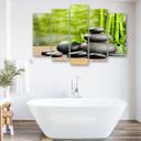 5 stykke lærredstryk, Zen Spa bambussten