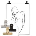 Póster Lineart - La silueta de una mujer