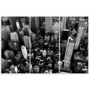 3 stykke lærredstryk, New York City Panorama sort og hvid