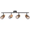 Spotrohr Moritz, braun, 19,8 x 75,5 cm, Bambus Deckenstrahler