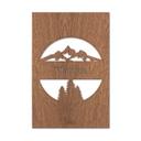 Cuadro decorativo de caoba - Travel Mountain