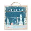 Cuadro de madera Rivers - Londres - 40x41,5 cm