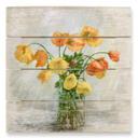 Cuadro de madera Disher - Amapolas en un vaso - 40x41,5 cm